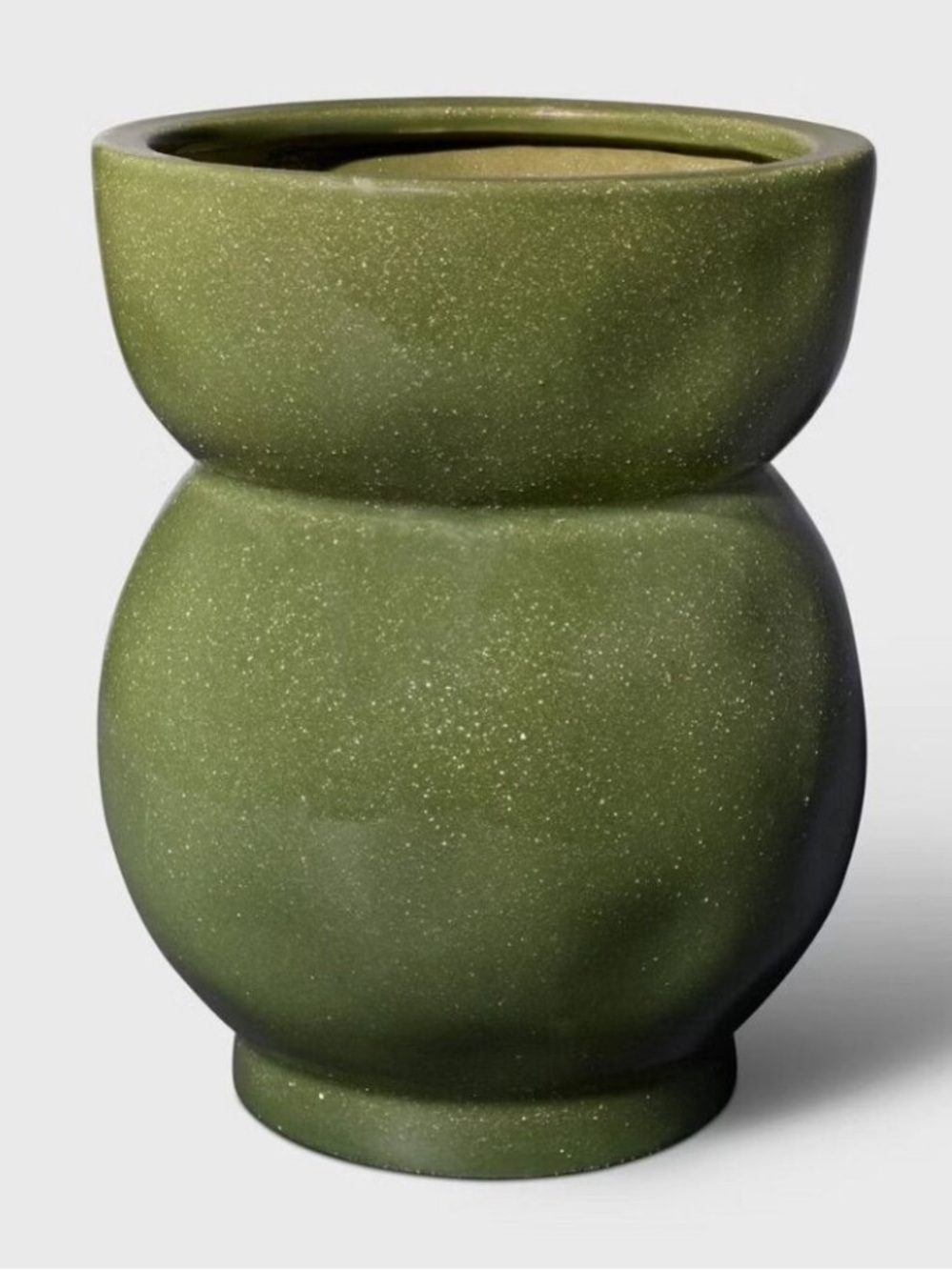 STUDIO MCGEE NWT Glossy textured vase -dark green